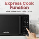 Chefman Countertop Microwave Oven 0.7 Cu. Ft., 700 Watts with 10 Power Levels, 6 Cooking Presets with One-Touch Express Cook, Eco Mode, Child Safety Lock, & Mute Button - Black - Image 5