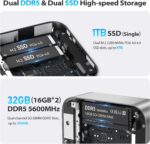 Beelink SER9 MAX Mini PC AMD Ryzen 7 H255(UP to 4.9GHz), 32GB DDR5 1TB PCIE4.0 SSD, AMD Radeon 780M Graphics 12core 2600MHz Gaming PC, 10Gbps LAN/USB4.0/ Win 11 PRO Home Official Mini Computer - Image 5