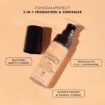Milani Conceal + Perfect 2-in-1 Foundation + Concealer for a Flawless Complexion, Under Eye Corrector, Cover Redness and Imperfections, Waterproof and Sweatproof - Natural Beige - Image 6