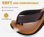 KuaiLu Men's Yoga Mat Leather Flip Flops with Arch Support Comfortable Cushion Walking Thong Sandals Slip On Indoor Outdoor - Image 3
