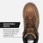 BRUNT Marin Welted (Comp Toe) - Men’s, Brown - Waterproof Safety Toe Wedge Work Boot - Goodyear Welt Construction - EH & ESR Rated - Oil & Slip Resistant - Adjustable Width System - Image 5