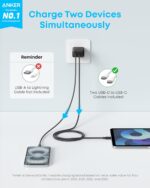 Anker iPhone 17/16 Charger, 2-Pack 20W Fast USB C Charger Block, for iPhone 16/16 Pro Max/15 Series/iPad Pro and More (Black, 2 Pack & 2 Cable) - Image 2