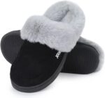 NineCiFun Women's and Men's Memory Foam House Slippers, Faux Fur Lined Indoor Fuzzy Slippers with No-slip Sole, Slip on Suede Home Shoes, Warm Winter Gift for Women & Men - Image 8