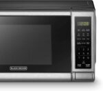 BLACK+DECKER EM720CB7 Digital Microwave Oven with Turntable Push-Button Door, Child Safety Lock, 700W, Stainless Steel, 0.7 Cu.ft - Image 8