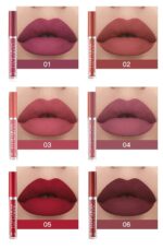 6Pcs Matte Liquid Lipstick Makeup Set, Matte liquid Long-Lasting Wear Non-Stick Cup Not Fade Waterproof Lip Gloss (Set A) - Image 2