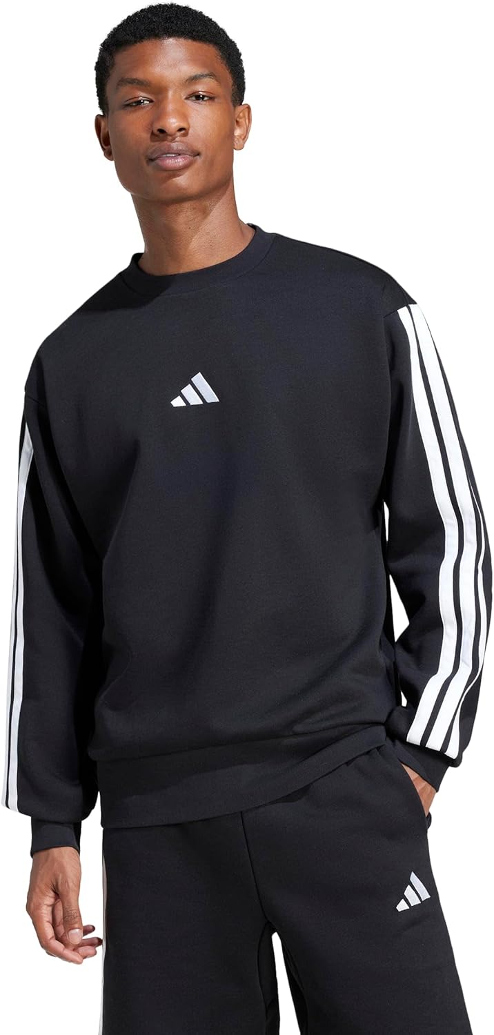 adidas mens Essentials Fleece 3-stripes Sweatshirt adidas mens Essentials Fleece 3-stripes Sweatshirt