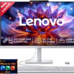 Lenovo 24" FHD All-in-One (AIO) Desktop - 16GB RAM - 512GB SSD - Intel Core - Office 365 for The Web | Stylish & Sleek - Stunning Display - Easy Task Management & Clear Calls - Fast & Quick Access