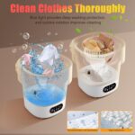 Portable Washing Machine,15L Collapsible Mini Washer with 3 Cleaning Modes Drain Basket Small Foldable Laundry Machine for Travel Camping Dorms RVs Apartments Baby Clothes Underwear Socks Delicates - Image 6