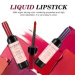 Watvsk Wine Lip Tint Gloss Set Wine Bottle Lip of 6 Colors for Women Long-Lasting with Non-Drying Formula for Soft Natural Lips Daily & Party Makeup Kit Feather-Light Waterproof Stain Set - Image 4