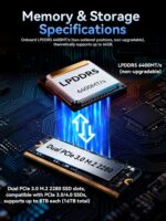 GMKtec M8 Mini PC AMD Ryzen 5 PRO 6650H (6C/12T 4.50GHz) Dual NIC LAN 2.5GbE, 16GB LPDDR5 RAM + 512GB Hard Drive PCle SSD, Oculink, USB4, HDMI, USB-C - Image 4