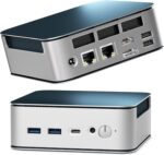 Getorli Mini PC, Dual LAN AMD R5 7430U(Max 4.3GHz), Mini Computers 16GB DDR4 RAM 512GB SSD, Mini Desktop Computer 4K 60Hz Displays/HDMI/Type-C/USB Ports/RJ45/WiFi 6/BT5.0 for Home/Office/Casual Games