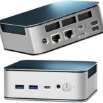 Getorli Mini PC, Dual LAN AMD R5 7430U(Max 4.3GHz), Mini Computers 16GB DDR4 RAM 512GB SSD, Mini Desktop Computer 4K 60Hz Displays/HDMI/Type-C/USB Ports/RJ45/WiFi 6/BT5.0 for Home/Office/Casual Games