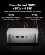 ACEMAGICIAN W1 Mini PC - AMD Ryzen 7 H 255(Upgraded 8745HS), 32GB DC5600MHz DDR5 1TB PCIe4.0 M.2 SSD Mini Computers(8C/16T, up to 4.9GHz), Radeon 780M 8K Triple Display USB4 WiFi6E/BT5.2, VESA 2.5GbE - Image 6