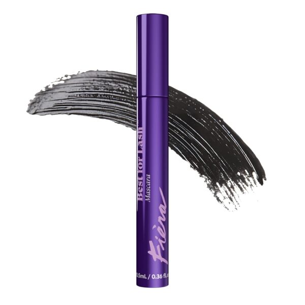 Fièra Best for Lash™ Mascara for Women Over 40 – Volumizing, Lengthening & Lifting Peptide Mascara with Vitamin B5 – Smudge-Proof, Flake-Resistant, Gentle Washable Formula, Black
