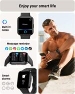 Tensky Smart Watch for Men/Women Android & iPhone, Alexa Built-in, 1.8" Touch Screen Fitness Tracker with Answer/Make Calls, 3ATM Waterproof Heart Rate/Sleep/SpO2 Monitor, Pedometer, 100+ Sport Modes - Image 3