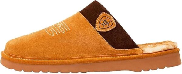 ARIAT Men's 2842 Silversmith Outdoor Indoor Western Suede Foam Cushioned Square Toe Slipper