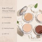 PÜR MINERALS 4-in-1 Pressed Mineral Makeup Powder Foundation with SPF 15 - Concealer & Finishing Compact Pressed Powder for Face - Buildable Medium to Full Coverage Foundation Powder - Image 2
