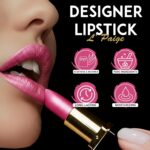L’Paige Designer Lipstick – Frosted Amethyst Sheen in Cool Berry Pink, with Aloe Vera-Based, Long-Lasting, Moisturizing Formula for Smooth, Soft, Hydrated Lips – Ideal for All-Day Wear, Shade L53 - Image 5