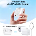 3-in-1 Adapter for Apple Watch, 20W USB C Fast Charging Block with Dual Ports & Magnetic Wireless Adapter, Portable Travel Wall Plug for iWatch Ultra/SE/10/9/8/7/6, iPhone 16/15/14/13, AirPods - Image 5