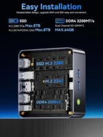 GMKtec M3 Ultra Mini PC with Intel Core i7 12700H (14C/20T 4.7 GHz), 16GB DDR4 RAM+512GB NVMe SSD, Mini Desktop Computer Iris XE Graphics, Triple 4K Display, WiFi 6, BT5.2, USB-C - Image 7