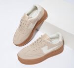 LUCKY STEP Women's Platform Fashion Sneakers Thick Sole Suede Faux Leather Classic Rubber Gum Sole Low Top Casual Walking Shoes - Image 6