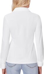 siliteelon Button Down Shirts for Women Slim fit Long Sleeve Stretch Dress Shirts Work Shirt Wrinkle Free Office Blouses - Image 2