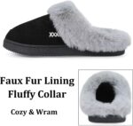 NineCiFun Women's and Men's Memory Foam House Slippers, Faux Fur Lined Indoor Fuzzy Slippers with No-slip Sole, Slip on Suede Home Shoes, Warm Winter Gift for Women & Men - Image 5