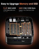 KAMRUI Hyper H1 Mini Gaming PC,AMD Ryzen 7 6800H(Beat 6800U),32GB DDR5 4800MHz 1TB M.2 NVMe PCIe3.0x4 SSD Mini PC(8C/16T,up to 4.7GHz),16MB L3 Smart Cache,Triple 4K Display/WiFi6/BT5.2/Mini Computers - Image 7