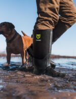 TIDEWE Work Boots Puncture-Proof with Steel Toe & Shank, Waterproof Anti Slip Rubber Boots for men, 6mm Neoprene Outdoor Boots, Durable Hunting Boots for Manufacturing, Construction, Farming(Black,Size 7-13) - Image 6