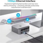 Beelink SER9 MAX Mini PC AMD Ryzen 7 H255(UP to 4.9GHz), 32GB DDR5 1TB PCIE4.0 SSD, AMD Radeon 780M Graphics 12core 2600MHz Gaming PC, 10Gbps LAN/USB4.0/ Win 11 PRO Home Official Mini Computer - Image 7