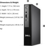 Dell Pro Micro QCM1250 Mini Desktop Computer, New OptiPlex Version AI PC for Business&Home, Intel Core i5-14500T, 32GB DDR5, 1TB PCIe+500GB External SSD, Dual 4K Display Support, USB-C, Win11 - Image 3