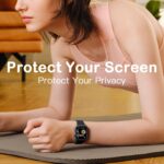 Adorve Privacy Case for Apple Watch Series 10 42mm Screen Protector, Anti-Spy Cover for iWatch Series 11 10 42 mm, 8 Pack, Black Clear Pink Starlight Rose Pink Pine Green Milk Tea Smoke Violet - Image 9