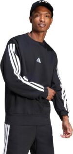 adidas mens Essentials Fleece 3-stripes Sweatshirt - Image 2