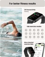 Tensky Smart Watch for Men/Women Android & iPhone, Alexa Built-in, 1.8" Touch Screen Fitness Tracker with Answer/Make Calls, 3ATM Waterproof Heart Rate/Sleep/SpO2 Monitor, Pedometer, 100+ Sport Modes - Image 5