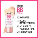 Maybelline Dream Fresh Skin Hydrating BB cream, 8-in-1 Skin Perfecting Beauty Balm with Broad Spectrum SPF 30, Sheer Tint Coverage, Oil-Free, Light/Medium, 1 Fl Oz - Image 3
