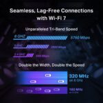 TP-Link WiFi 7 BE9300 PCIe WiFi Card for Desktop PC(Archer TBE550E), Tri-Band Wireless Adapter, Bluetooth 5.4, Multicolor Status LED, Supports AMD/Intel Motherboard, Not Compatible with Windows 10 - Image 3