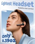 Ngsod Bluetooth Headset V5.4, Bluetooth Earpiece with 500mAh Charging Case, 50H Talk Time Wireless Headset with Mic for Computer Cell Phones, Hands Free Noise Canceling Headphones for Work Trucker - Image 3