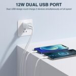 USB Wall Charger, Dual Port Cube Power Adapter Charger Plug Block Charging Box, Dual Port Wall Fast Charging Adapter, Compatible for i Phone 14 13 12 11 (USB-1) - Image 2