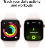 Apple Watch Series 11 [GPS 42mm] Smartwatch with Rose Gold Aluminum Case with Light Blush Sport Band - S/M. Sleep Score, Fitness Tracker, Health Monitoring, Always-On Display, Water Resistant - Image 3