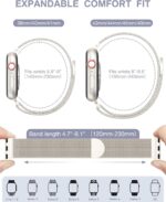 Original Stainless Steel Milanese Loop Compatible with Apple Watch Band 38mm 40mm 41mm 42mm 44mm 45mm 49mm, Magnetic Clasp Replacement Band for iwatch Series 9, Ultra 2/Ultra, SE/SE 2nd Generation, 8 7 6 5 4 3 2 1, Women & Men Watch Bands for iWatch (Starlight, 41mm/40mm/38mm) - Image 5