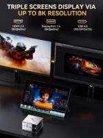 GMKtec Mini PC AMD Ryzen 5 PRO 6650H (Turbo 4.50GHz) 16GB DDR5 1TB NVME SSD Dual NIC LAN 2.5GbE Oculink, USB4, HDMI, USB-C Desktop Computer M8 - Image 6