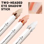 ADMD Eyeshadow Stick Set Dual-Ended Colorful Pencil Crayon Creamy 2-in-1 Eyeshadow & Blending Brush for Easy Looks Shimmer Eye Shadow Sticks 3Colors - Image 5