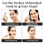 Jerome Alexander MagicMinerals AirBrush Foundation – 2 Piece Set with Airbrush Foundation and Kabuki Brush - Spray Makeup with Anti-aging Ingredients for Smooth Radiant Skin - Light Medium - Image 3