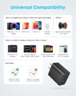 Anker iPhone 17/16 Charger, 2-Pack 20W Fast USB C Charger Block, for iPhone 16/16 Pro Max/15 Series/iPad Pro and More (Black, 2 Pack & 2 Cable) - Image 8