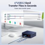 Beelink EQ Mini PC,Mini S12 N95 Intel Alder Lake-N95 (up to 3.4GHz),16GB DDR4 500GB M.2 SSD Mini Desktop Computer, Support 4K@60Hz Dual HDMI Display, 2.5G LAN/USB3.2/Low-Power Home/Office Micro PC - Image 6