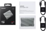 Samsung T9 2TB, Portable SSD, up to 2000MB/s, USB 3.2 Gen 2x2 (20Gbps) NVMe, Rugged, for Photographers, Content Creators and Gaming, External Solid State Drive (MU-PK2T0G/WW) Gray - Image 2