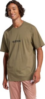 Adidas Mens Essentials Linear Single Jersey T-Shirt