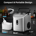 Antarctic Star Nugget Ice Maker Countertop with Soft Chewable Ice, Portable Sonic Ice Maker with Basket and Scoop, Removable Top Cover, Auto-Cleaning for Home/Party/RV/Camping (Stainless Steel Silver) - Image 4