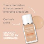 Neutrogena SkinClearing Oil-Free Acne and Blemish Fighting Liquid Foundation with.5% Salicylic Acid Acne Medicine, Shine Controlling Makeup for Acne Prone Skin, 40 Nude, 1 fl. oz - Image 2