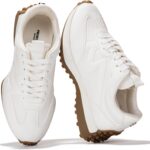 Project Cloud Trendy Sneakers for Women - Memory Foam and Non-Slip Comfortable Casual Ladies Shoes for Womens Fashion Sneakers - Lightweight Lace-up Shoes (Lecco)